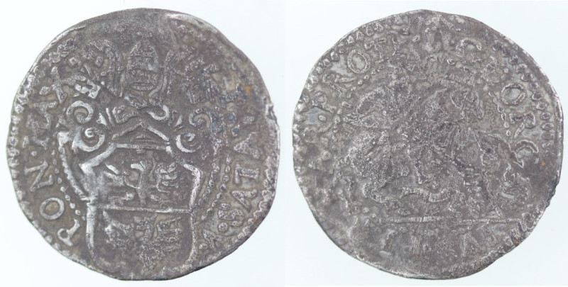 Zecche Italiane. Ferrara. Paolo V. 1605-1621. Grosso. Ag. Peso gr. 1,56. Diametr...