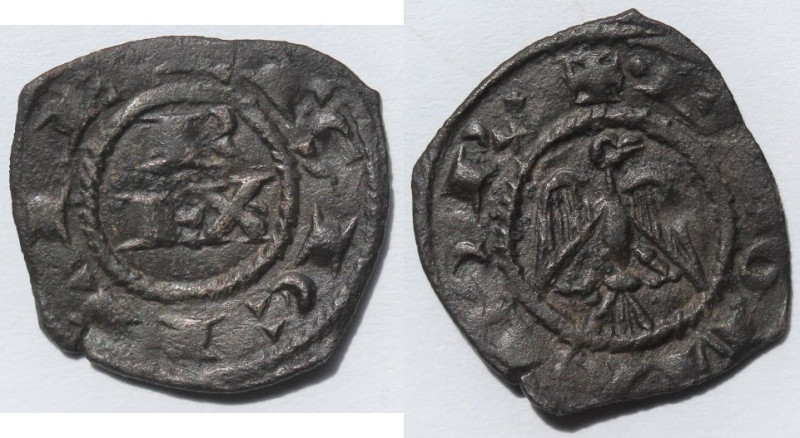 Zecche Italiane. Messina. Federico II di Svevia. 1197-1250. Mezzo Denaro. Col ti...