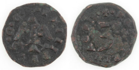 Zecche Italiane. Messina. Filippo II. 1556-1598. 3 Piccioli. Ae. Spahr 124 , MIR 339. Peso gr. 3,98. Diametro mm. 18. BB+. Moneta di insolita conserve...