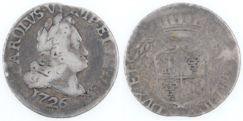 Zecche Italiane. Milano. Carlo III. 1706-1740. 20 soldi 1726. Ag. Crippa 20/E. P...