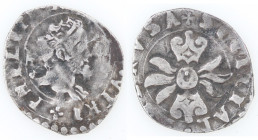 Zecche Italiane. Napoli. Filippo II. 1556-1598. Mezzo Carlino IAF cI. Ag. Mag. 88/2. Peso gr. 1,04. Diametro mm. 17. qBB. Tosata. RR.