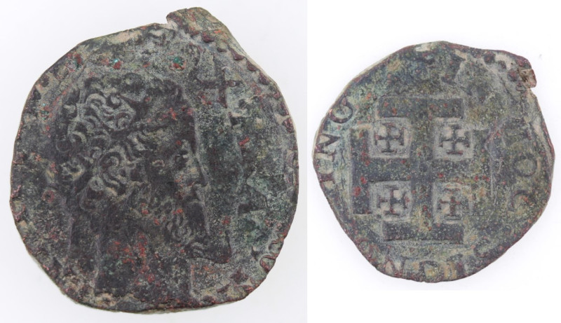 Zecche Italiane. Napoli. Filippo II. 1556-1598. Tre Cavalli. Ae. Mag. 163. Peso ...