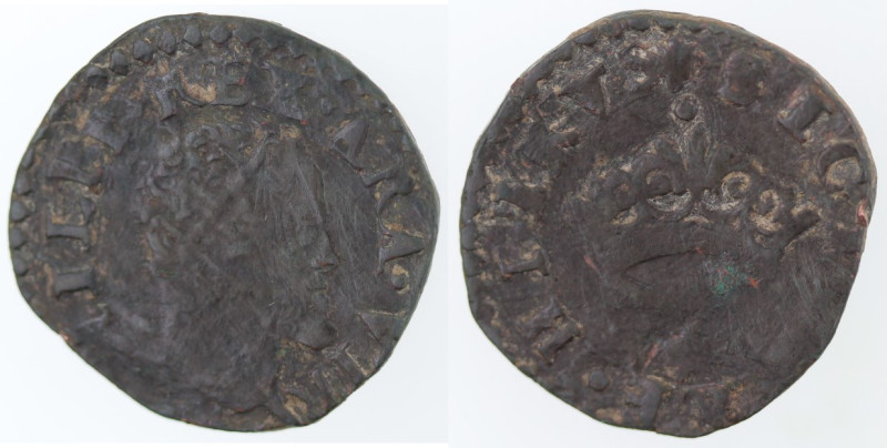 Zecche Italiane. Napoli. Filippo II. 1556-1598. Due Cavalli. Ae. Mag. 177. Peso ...