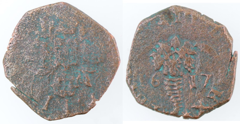 Zecche Italiane. Napoli. Filippo III. 1598-1621. Tornese 1617. Ae. Mag. 74. Peso...