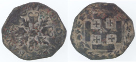 Zecche Italiane. Napoli. Filippo III. 1598-1621. Tre Cavalli. Ae. Mag. 87. Peso gr. 1,59. Diametro mm. 20. BB+. Patina. RRR.