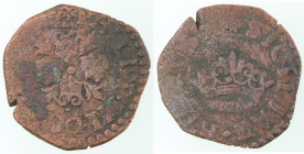 Zecche Italiane. Napoli. Filippo III. 1598-1621. Due Cavalli. Ae. Mag. 89. Peso gr. 1,89. Diametro mm. 20. MB. RRRRR.