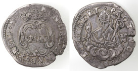 Zecche Italiane. Napoli. Repubblica Napoletana. 1647-1648. 15 Grana 1648. GAC M. Simbolo P. Ag. Mag. 2 Questo esemplare. Peso gr. 4,85. Diametro mm. 2...