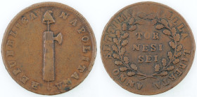 Zecche Italiane. Napoli. Repubblica Napoletana. 1799. 6 Tornesi. Ae. Mag. 375. Peso gr. 18,54. Diametro mm. 33. BB+. (8323)