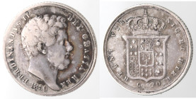 Zecche Italiane. Napoli. Ferdinando II. 1830-1859. Tarì 1850. Ag. Mag. 615. Peso gr. 4,54. Diametro mm. 22. BB. RR. (2320)