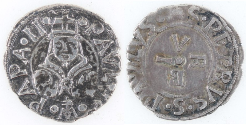 Zecche Italiane. Roma. Paolo II. 1464-1471. Bolognino romano (baiocco). Ag. Mir....