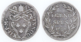 Zecche Italiane. Roma. Innocenzo XII. 1691-1700. Grosso 1698. Ag. R/ EGENO SPES 1698 In corona. Munt. 82. MIR 2162/14. Peso gr. 1,36. Diametro mm. 18....