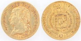 Casa Savoia. Vittorio Emanuele I. 1802-1821. 20 Lire 1818 Torino. Au. Gig.13. Peso gr. 6,42. BB+. R. (6823)