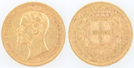 Casa Savoia. Regno di Sardegna. Vittorio Emanuele II. 1849-1861. 20 Lire 1853 Genova. Au. Gig. 7. Peso gr. 6,45. Diametro mm. 25. BB+. (6823)