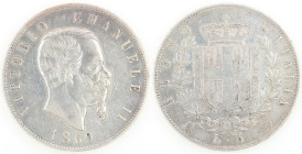 Casa Savoia. Vittorio Emanuele II. 1861-1878. 5 Lire 1869 Milano. Ag. Gig.39. Peso gr. 24,99. BB+. (6723)