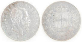 Casa Savoia. Vittorio Emanuele II. 1861-1878. 5 Lire 1873 Milano. Ag. Gig.46. Peso gr. 24,92. BB. (6723)