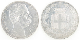 Casa Savoia. Umberto I. 1878-1900. 5 lire 1879. Ag. Gig 24. Peso gr. 25. BB+. Pulita, colpetti. (4523)