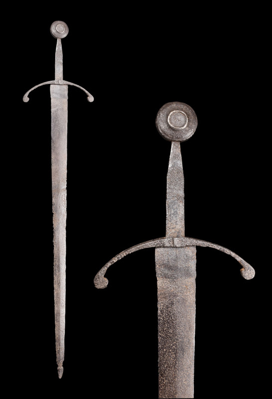 MEDIEVAL IRON SWORD

 Ca. 1400-1450 AD
 A forged-iron long sword. This meticu...