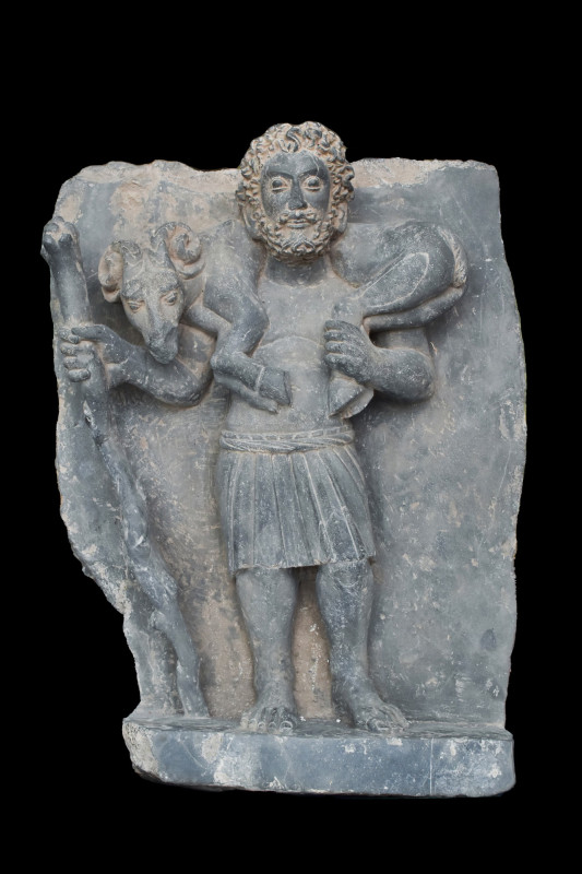 A RARE SCHIST GRECO-GANDHARAN STATUE OF HERMES

 Circa 200-300 AD
 A rare, po...