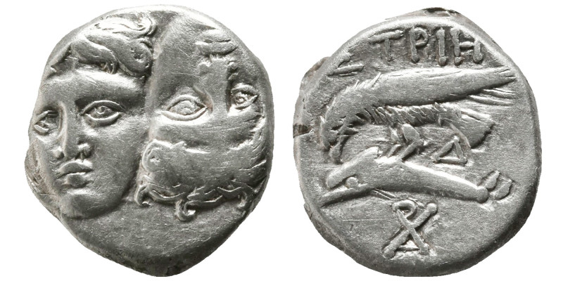 MOESIA INFERIOR, ISTROS. AR. DRACHMA 

 Ca. 340-313 BC 
 Moesia Inferior, Ist...