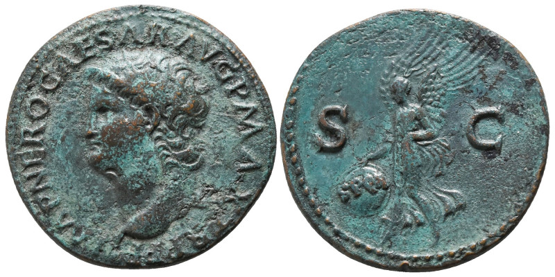 NERO AE. AS

 Ca. AD 62-68
 Nero Ae. as, Lugdunum. IMP NERO CAESAR AVG P MAX ...