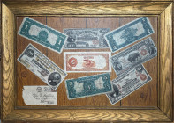 Antique Oil on Canvas Trompe L'oeil of Currency in the Manner of Otis Kaye. Impressive Hyper-Realism Popular For the Tim