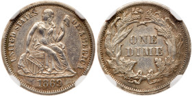 1869 Liberty Seated Dime