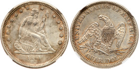 1861 Liberty Seated Quarter Dollar