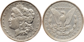 1878 Morgan Dollar. 7 tail feathers, reverse of 1879