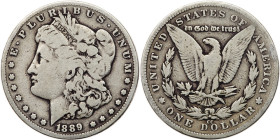 1889-CC Morgan Dollar. F12