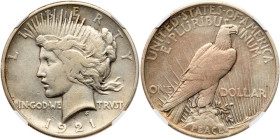 1921 Peace Dollar. NGC EF40