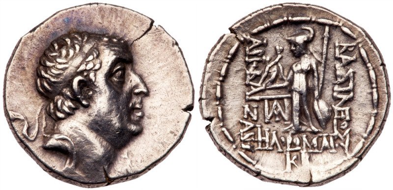 Cappadocian Kingdom. Ariobarzanes I, 96-63 BC. AR Drachm (3.91 g) dated Year 22 ...