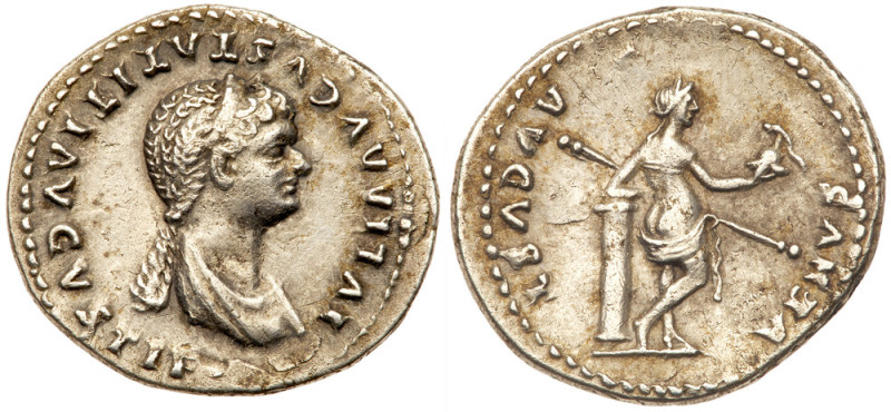 Julia Titi, daughter of Titus, AD 79-81. AR Denarius minted at Rome, AD 80-81. D...