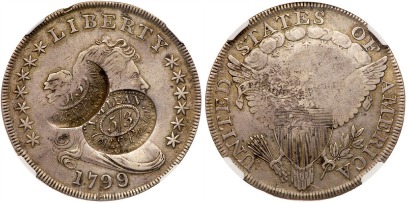 Great Britain. Countermarked 1799 U.S. Dollar (Circa 1812-1820). Dollar Bolender...