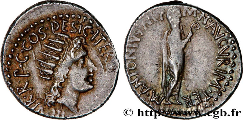 MARCUS ANTONIUS
Type : Denier 
Date : 38 AC. 
Mint name / Town : Athènes 
Metal ...