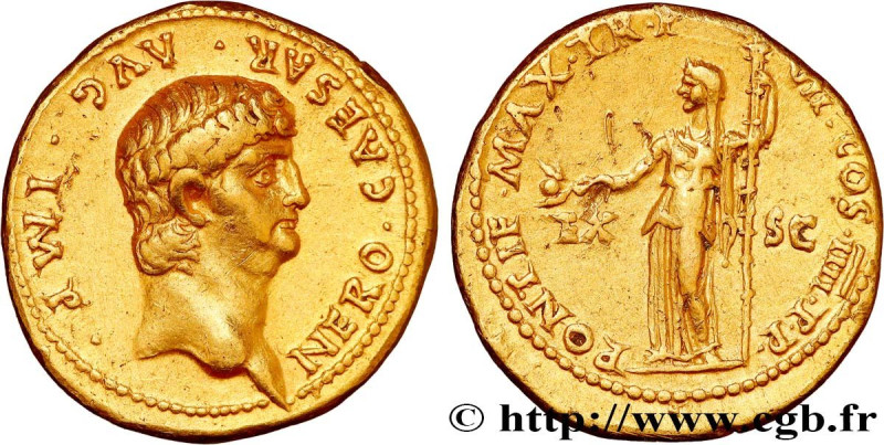 NERO
Type : Aureus 
Date : 60-61 
Mint name / Town : Rome 
Metal : gold 
Diamete...