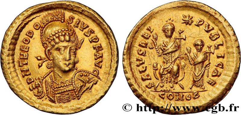 THEODOSIUS II
Type : Solidus 
Date : c. 425-429 
Mint name / Town : Constantinop...