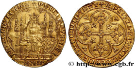 PHILIP VI OF VALOIS
Type : Écu d'or à la chaise 
Date : 01/01/1337 
Date : n.d. 
Metal : gold 
Millesimal fineness : 1000  ‰
Diameter : 28  mm
Orienta...