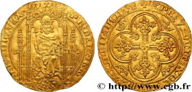 PHILIP VI OF VALOIS
Type : Lion d’or 
Date : 31/10/1338 
Date : n.d. 
Metal : gold 
Millesimal fineness : 1000  ‰
Diameter : 28,5  mm
Orientation dies...