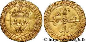 CHARLES VIII
Type : Écu d'or au soleil, type spécial à la croix cantonnée de lettres 
Date : 1494 
Date : n.d. 
Mint name / Town : Poitiers 
Metal : g...