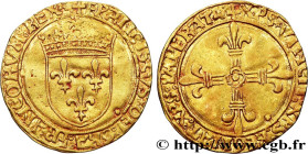 FRANCIS I
Type : Écu d'or au soleil, 1er type 
Date : 23/01/1515 
Mint name / Town : Lyon 
Quantity minted : 16400 
Metal : gold 
Millesimal fineness ...