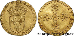 CHARLES IX
Type : Demi-écu d'or au soleil, 1er type 
Date : 1565 
Mint name / Town : Toulouse 
Quantity minted : 25800 
Metal : gold 
Millesimal finen...