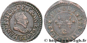 HENRY III
Type : Denier tournois, type de Saint-Lô 
Date : 1586 
Mint name / Town : Saint-Lô 
Quantity minted : 543192 
Metal : copper 
Diameter : 18 ...