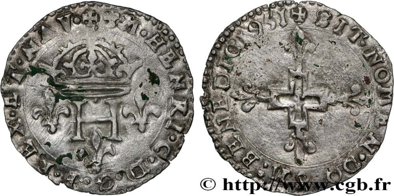 HENRY IV
Type : Double sol parisis 
Date : 1591 
Mint name / Town : Saint-Jean-d...