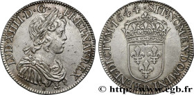 LOUIS XIV "THE SUN KING"
Type : Demi-écu à la mèche courte 
Date : 1644 
Mint name / Town : Lyon 
Quantity minted : 202536 
Metal : silver 
Millesimal...