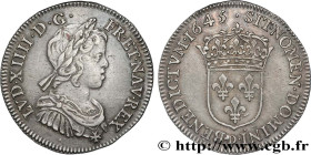 LOUIS XIV "THE SUN KING"
Type : Quart d'écu à la mèche courte 
Date : 1645 
Mint name / Town : Lyon 
Quantity minted : 462204 
Metal : silver 
Millesi...