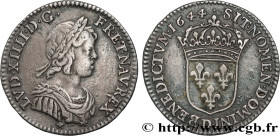 LOUIS XIV "THE SUN KING"
Type : Douzième d'écu à la mèche courte 
Date : 1644 
Mint name / Town : Lyon 
Quantity minted : 903228 
Metal : silver 
Mill...