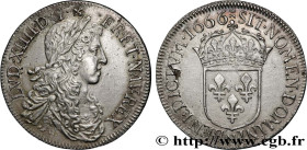 LOUIS XIV "THE SUN KING"
Type : Demi-écu au buste juvénile, 2e type aux longues mèches 
Date : 1666 
Mint name / Town : Montpellier 
Quantity minted :...