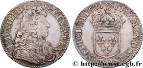 LOUIS XIV "THE SUN KING"
Type : Demi-écu à la cravate, 1er type 
Date : 1681 
Mint name / Town : Paris 
Quantity minted : 238580 
Metal : silver 
Mill...