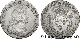 LOUIS XIV "THE SUN KING"
Type : Demi-écu aux palmes 
Date : 1694 
Mint name / Town : Limoges 
Quantity minted : 1749 
Metal : silver 
Millesimal finen...