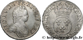 LOUIS XV THE BELOVED
Type : Écu dit "vertugadin" 
Date : 1716 
Mint name / Town : La Rochelle 
Quantity minted : 448704 
Metal : silver 
Millesimal fi...